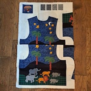 Dream Spinners Cranston Print Works Noah's Arc Vest Printed Fabric Panel 2 Vests